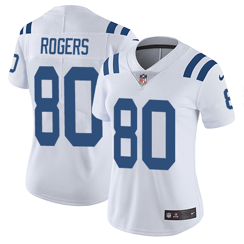 Indianapolis Colts #80 Limited Chester Rogers White Nike NFL Road Women Vapor Untouchable jerseys
